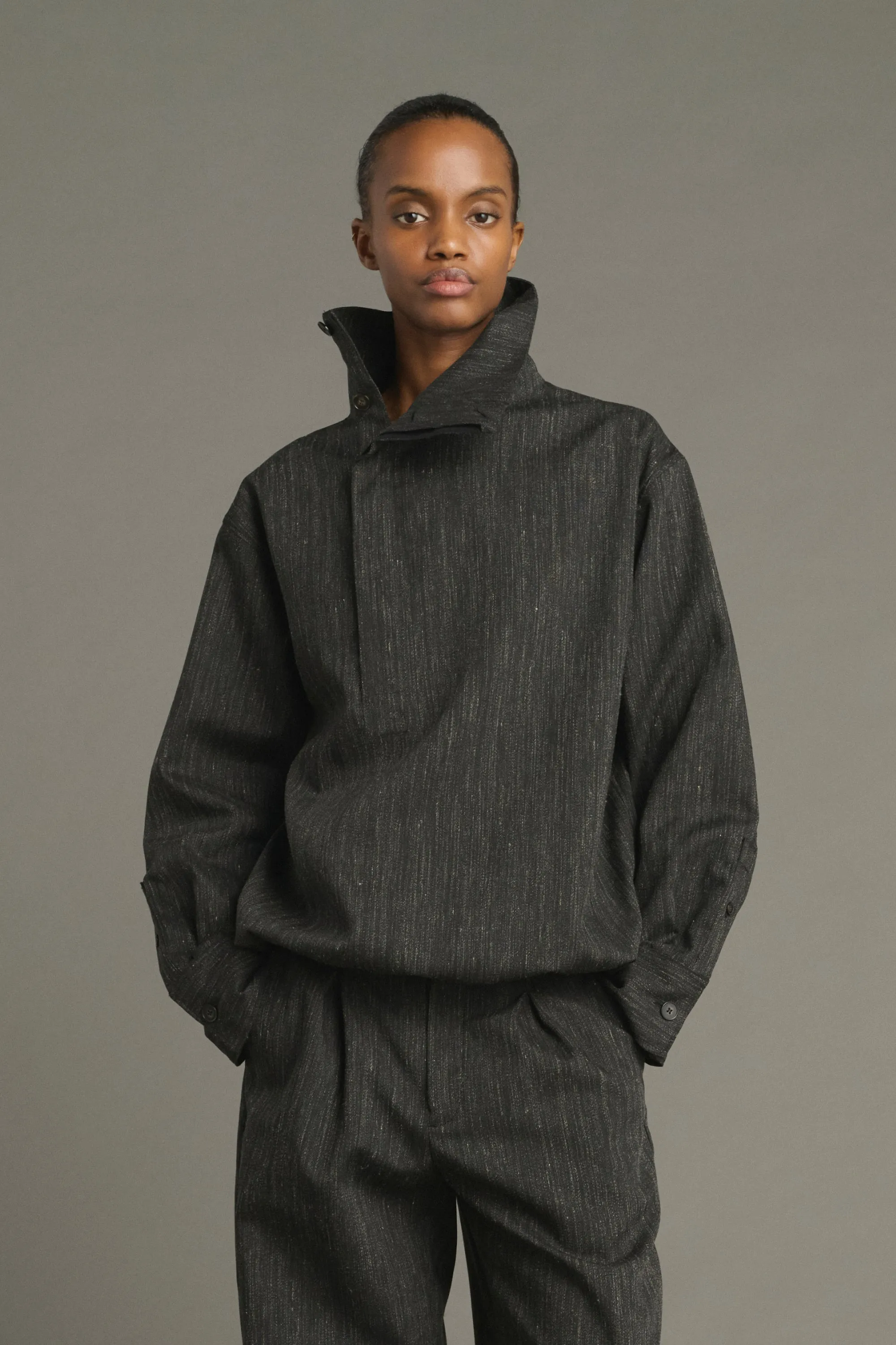 CHEMISE LUTECE GRIS ANTHRACITE