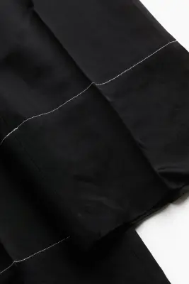 Pantalon en lin mélangé - Noir — photo 1