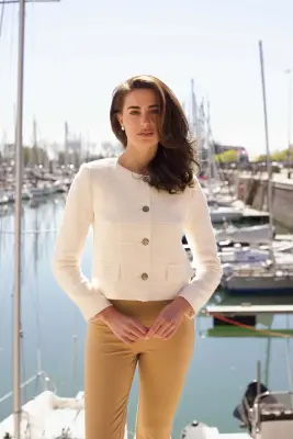 Leontine Tweed Jacket - Cream — photo 3