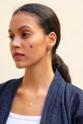 Rayons de Lune – Collier d'oreilles en quartz rutile — photo 3