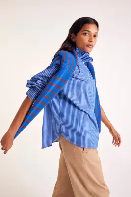 Chemise Léonor rayures bleu — photo 3