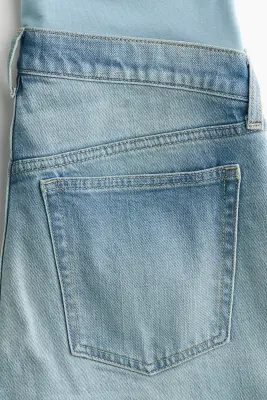 MAMA Slim Straight High Waist Jeans - Bleu denim clair — photo 2