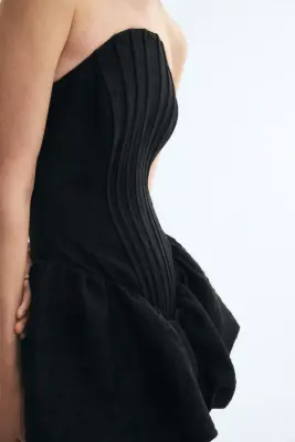 Robe corset à jupe ballon - Noir — photo 2