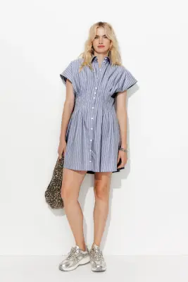 Robe-chemise rayée Femme — photo 2