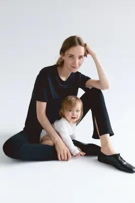 MAMA T-shirt d'allaitement avec dentelle - Noir — photo 1