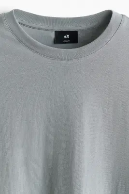 T-shirt Regular Fit en jersey - Gris — photo 4