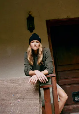 Le pull en coton - Kaki — photo 2