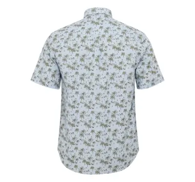 NORTH CHEMISE LIN PALMIER Bleu ciel — photo 2