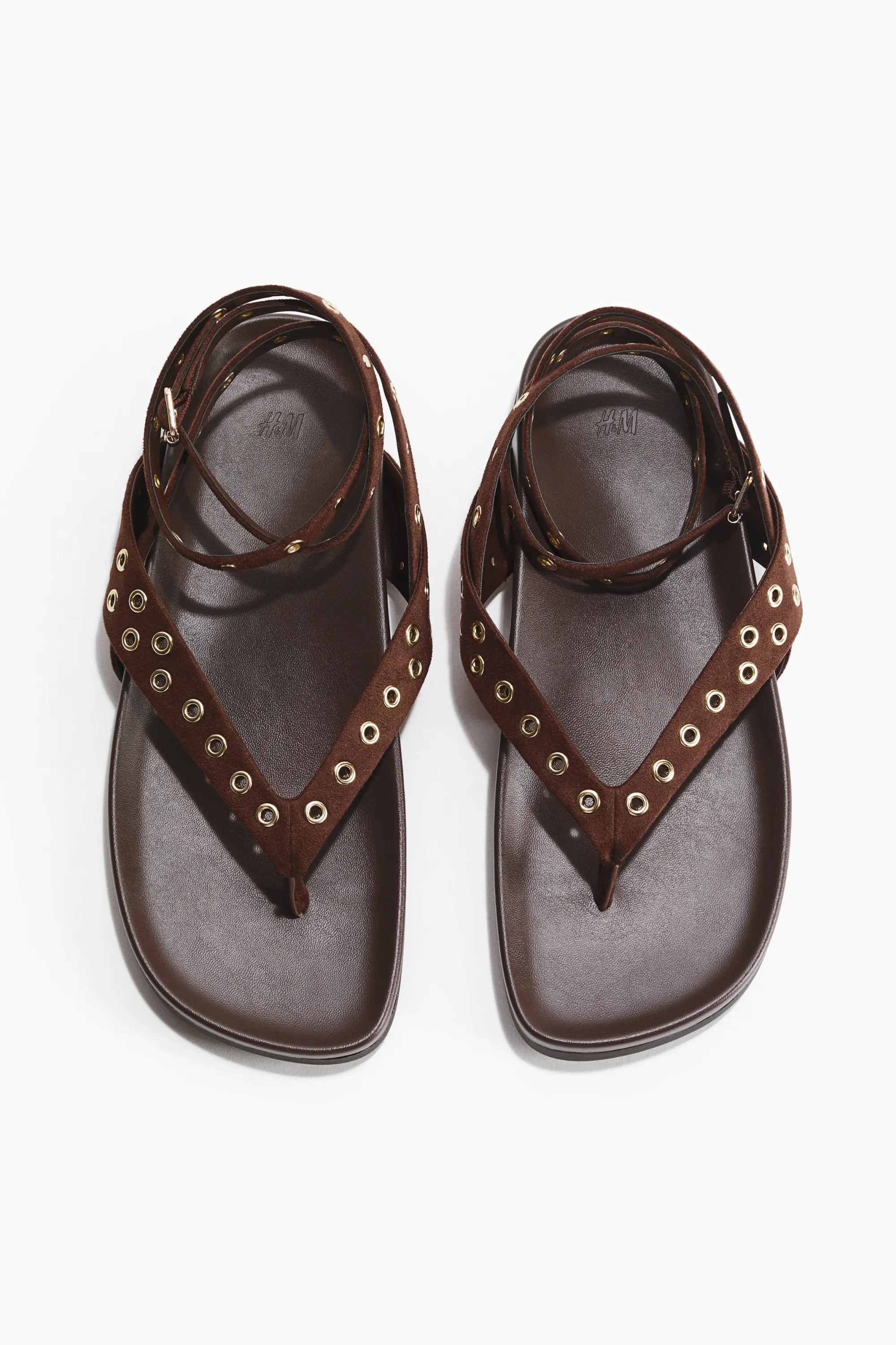 Sandales à œillets - Marron foncé