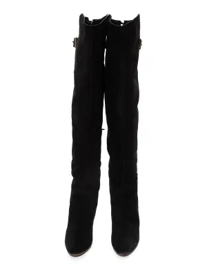 Bottes hautes cuissardes à talon en suède noir Prix boutique 1200€ Taille 37.5 — photo 4