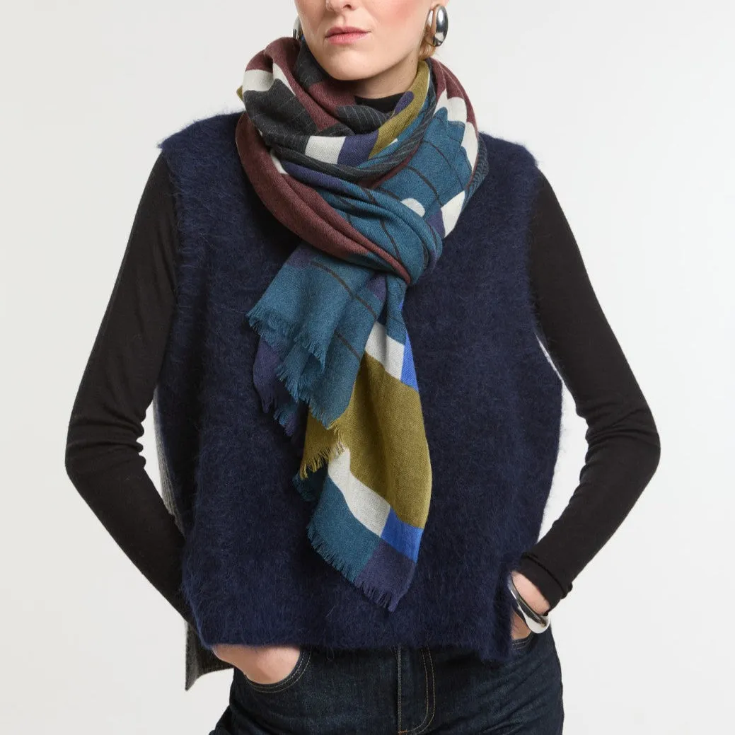 Foulard  Petra bleu - Ma Poésie