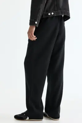 Pantalon Relaxed Fit en lin mélangé - Noir — photo 2