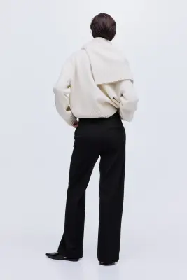 Pantalon bootcut en twill - Noir — photo 2