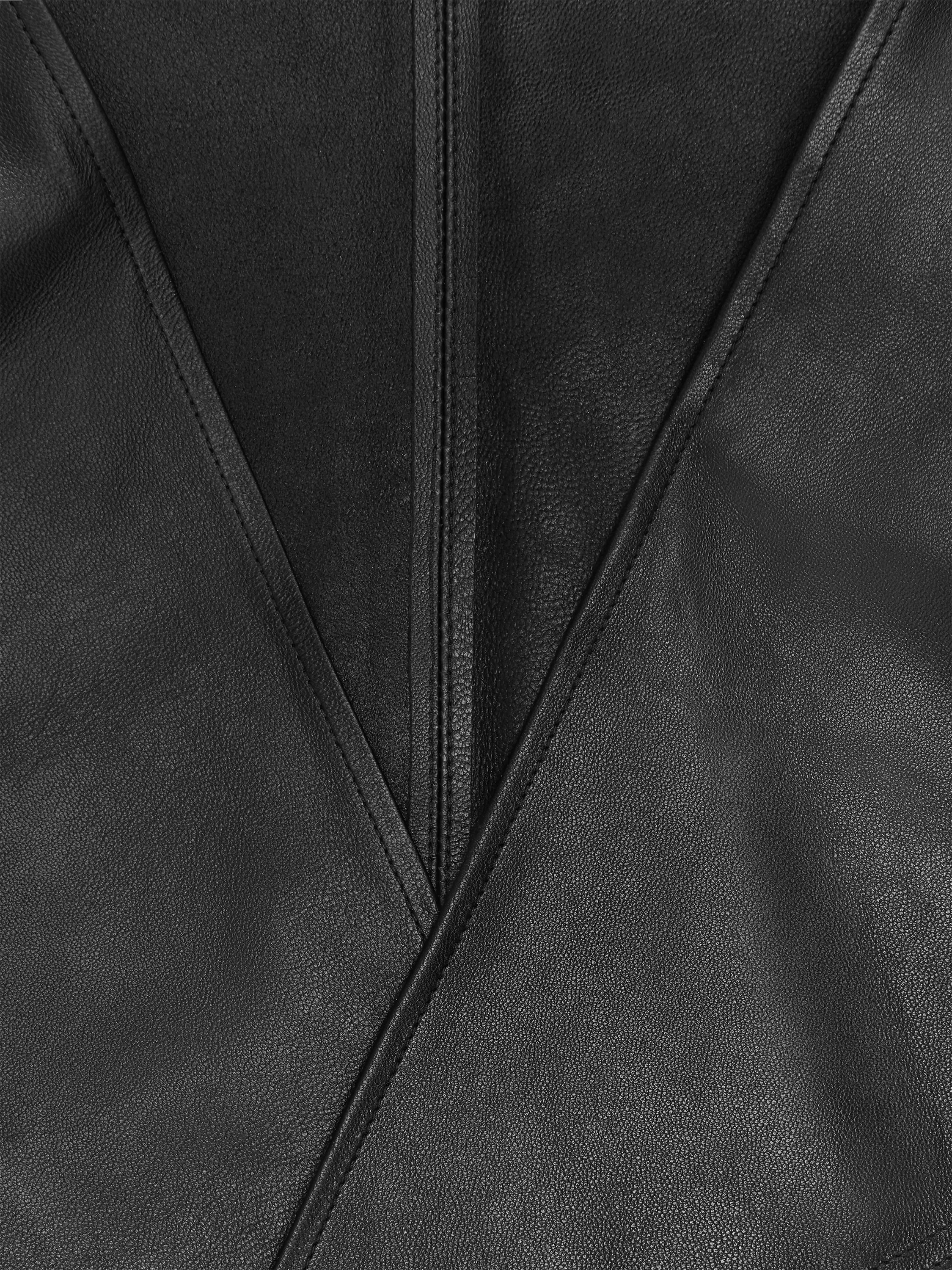 Écharpe triangulaire en cuir - Noir