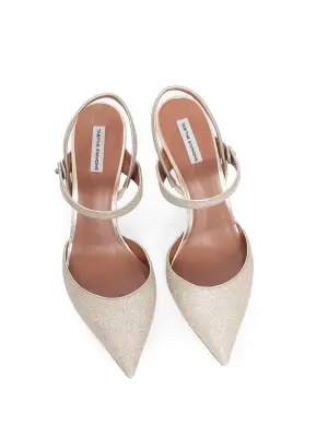 Escarpins slingback à paillettes dorées Prix boutique $695 Taille 40 — photo 5