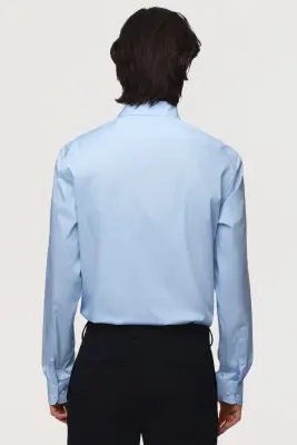 Chemise stretch Slim Fit - Bleu clair — photo 3