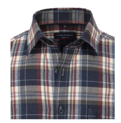 CASA MODA CHEMISE CARREAUX Marine — photo 4