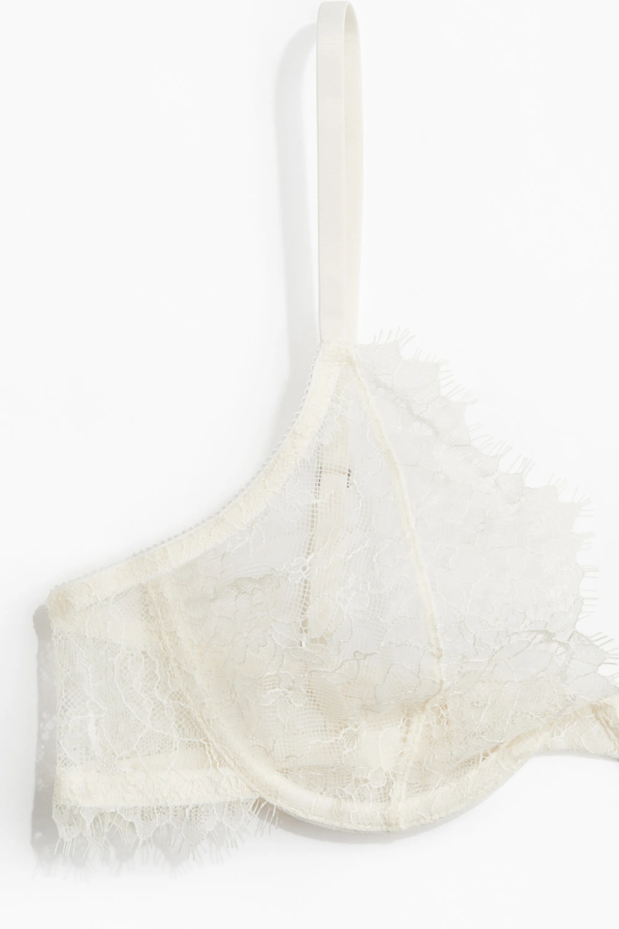 Soutien-gorge en dentelle avec armatures - Crème