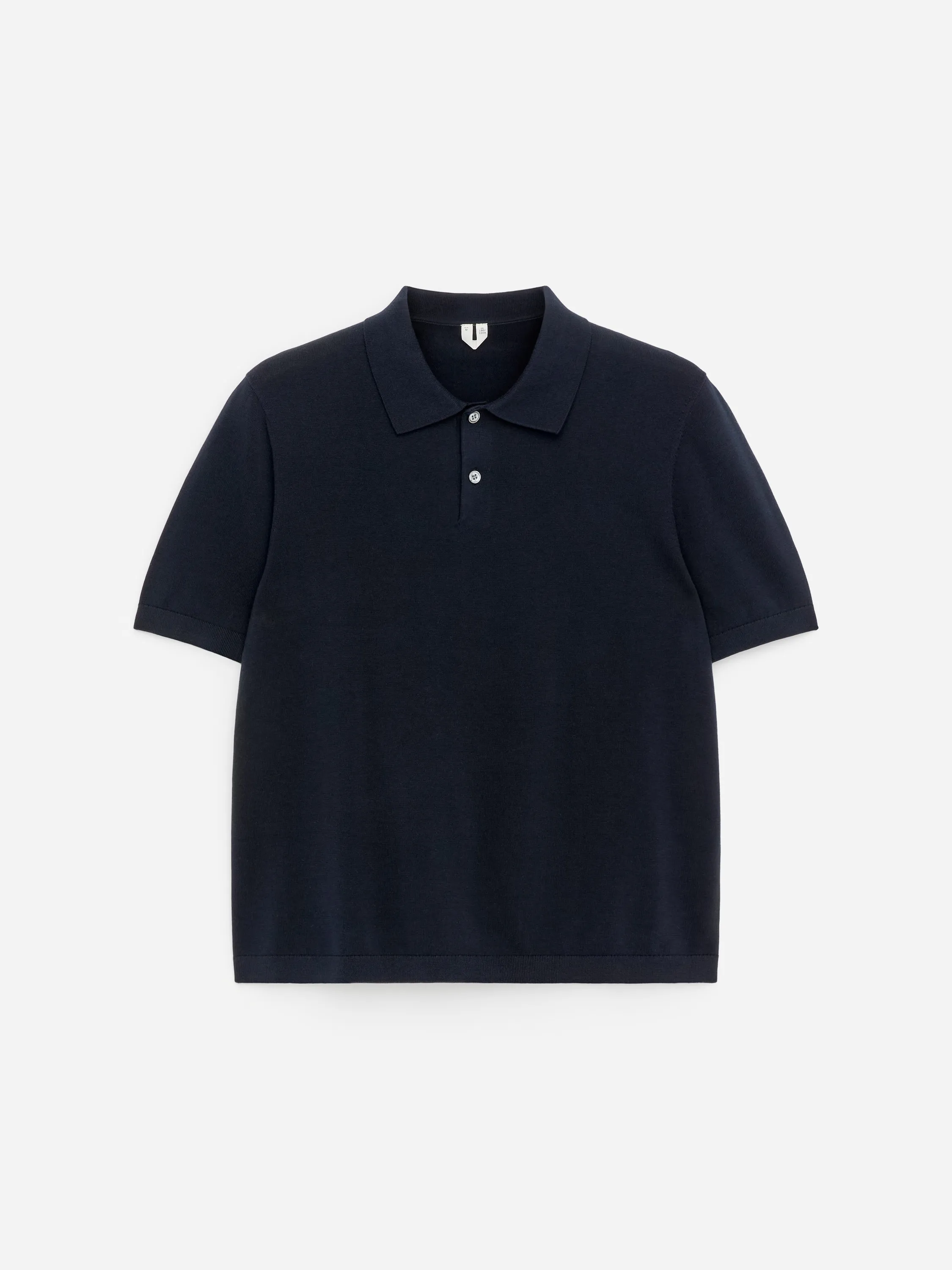 Polo en maille fine - Bleu foncé