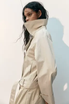 Veste façon trench - Beige clair — photo 3