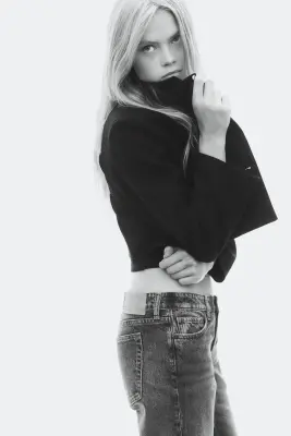 Bootcut Regular Waist Cropped Jeans - Bleu denim foncé — photo 4