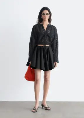 Blouse en dentelle - Noir — photo 2