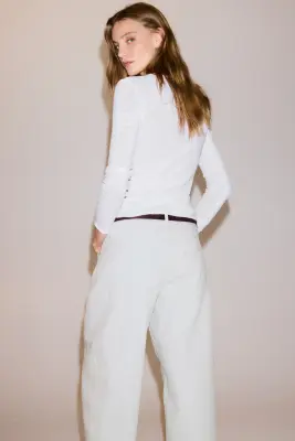 Barrel Regular Waist Ankle Jeans - Gris denim clair — photo 3