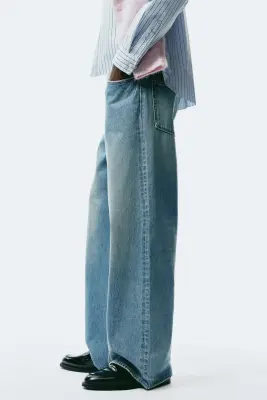 Wide Jeans - Bleu denim clair — photo 3