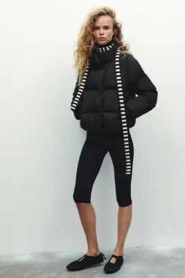 Doudoune en nylon - Noir — photo 2