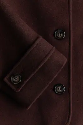 Veste courte avec col entonnoir - Marron foncé — photo 5