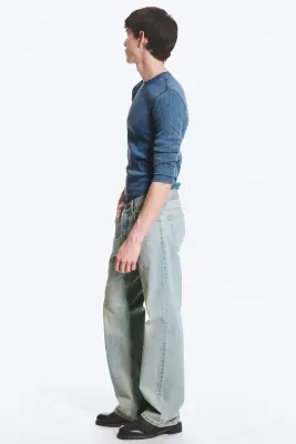 SPACE JEAN TAILLE MI-HAUTE COUPE DROITE DÉCONTRACTÉE - Blaze Blue - Bleu clair — photo 2