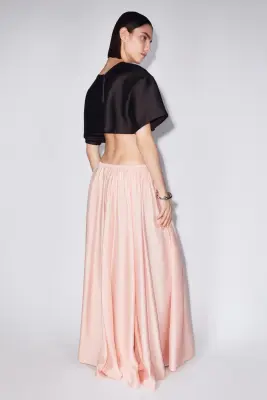 Jupe maxi en viscose mélangée - Rose pêche — photo 3