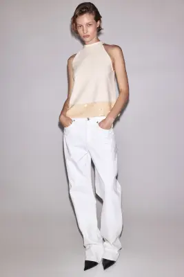 Top à sequins - Beige clair — photo 1