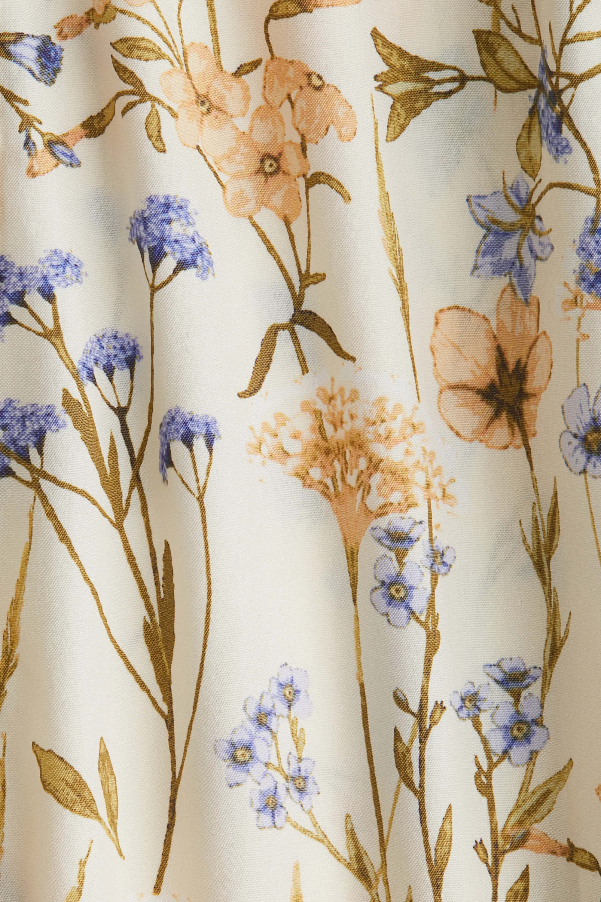 Blouse en popeline - Beige clair/fleuri