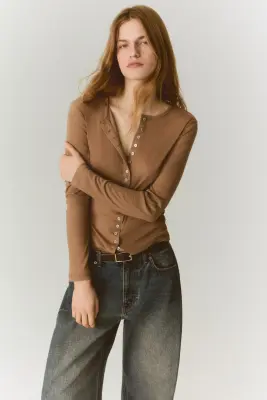 Gilet vaporeux - Beige foncé — photo 2
