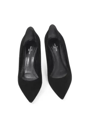 Escarpins en suede noir talon stiletto et bout pointu Prix boutique 800€ Taille 37 — photo 3