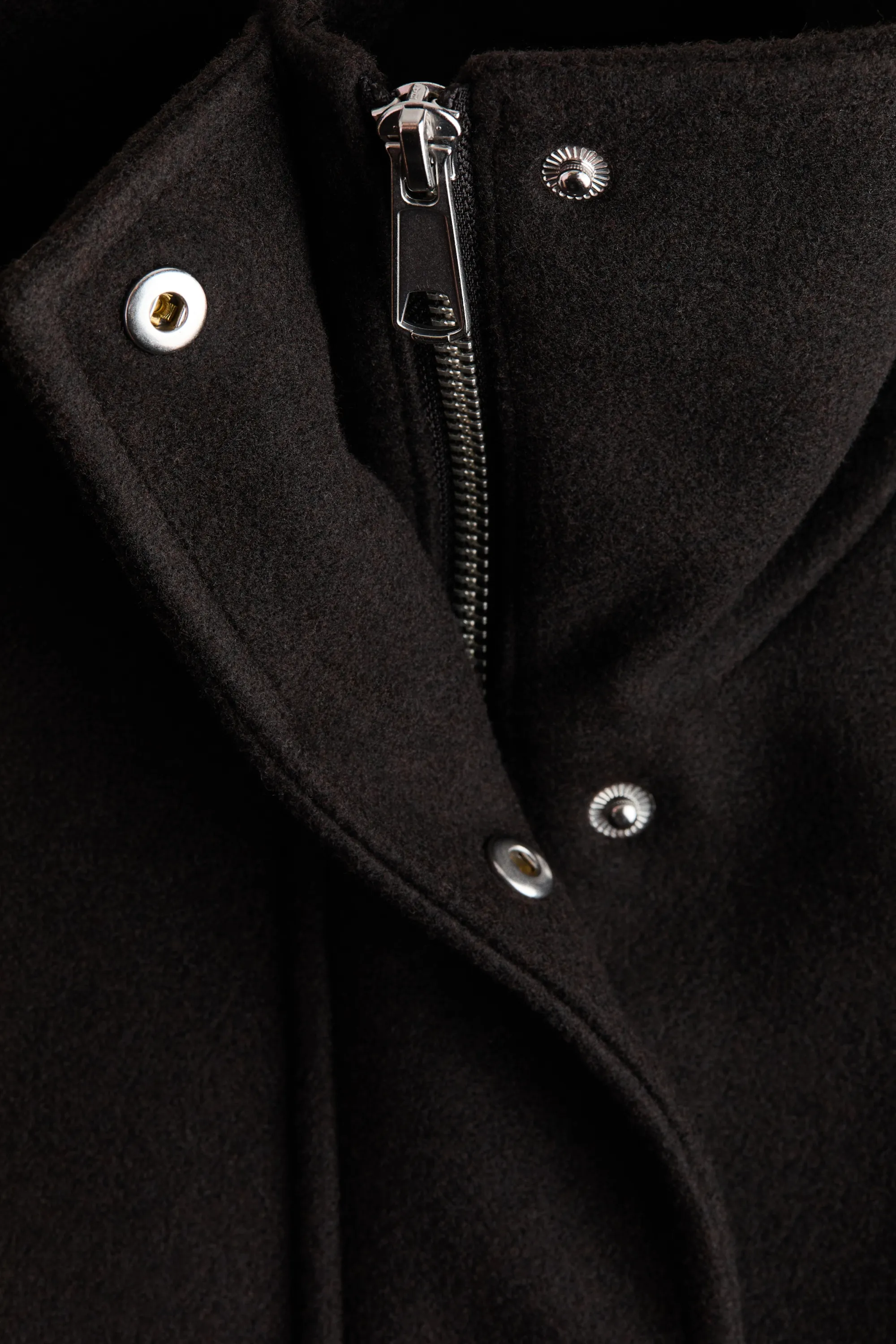 Manteau à col entonnoir - Marron foncé