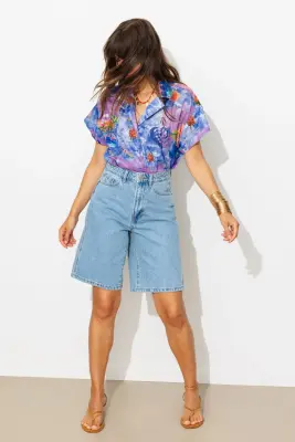 Chemise motif paysage Femme — photo 4