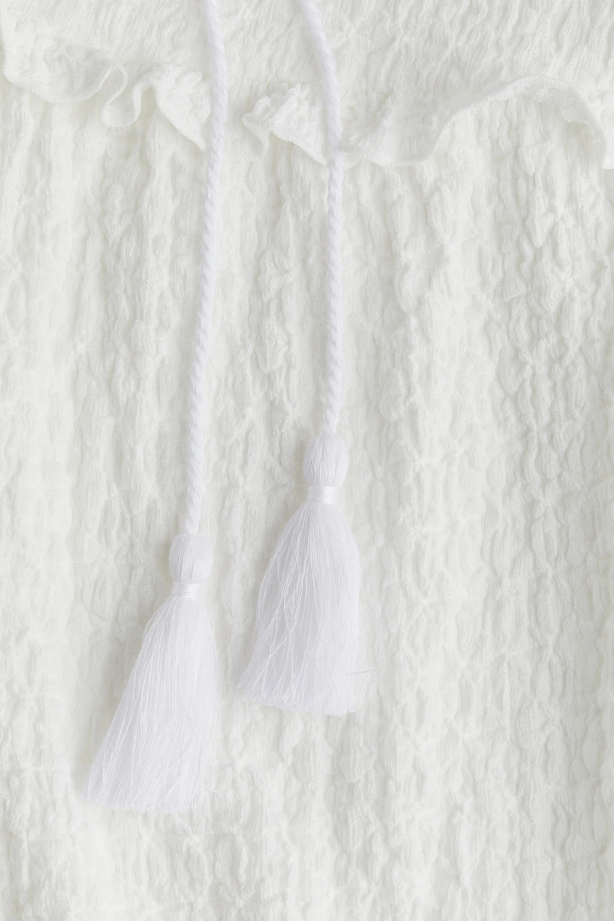 Robe en jersey froissé - Blanc