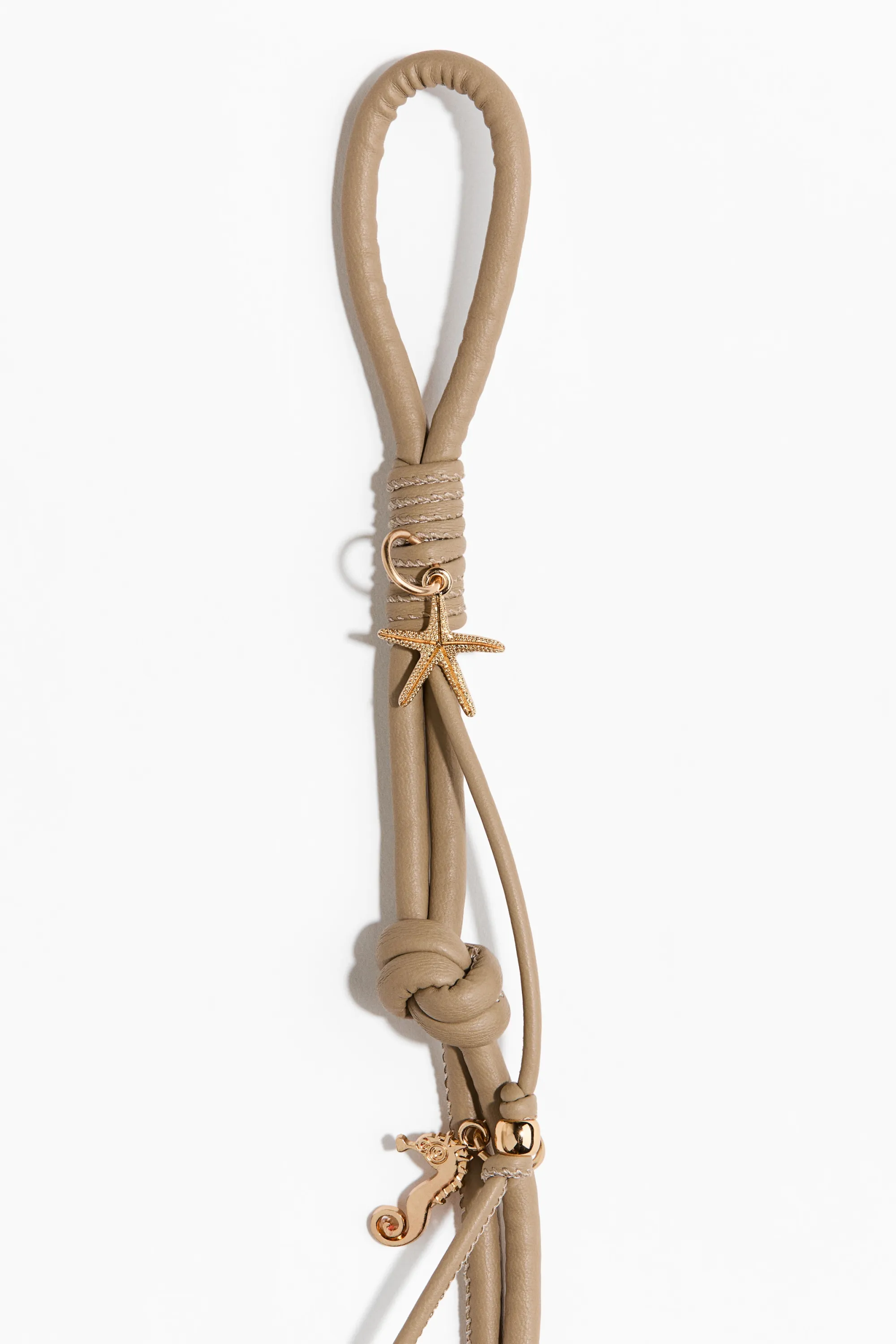 Ceinture cordon ornementée - Marron/bleu foncé