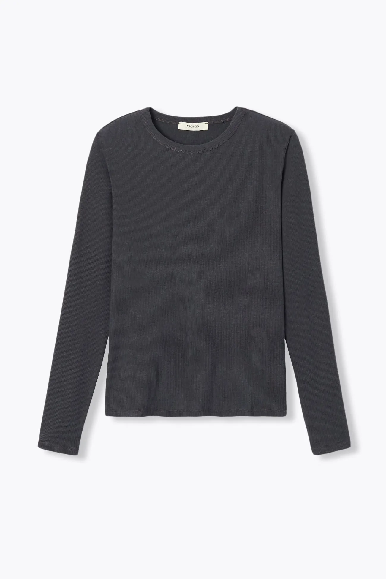 T-shirt côtelé manches longues