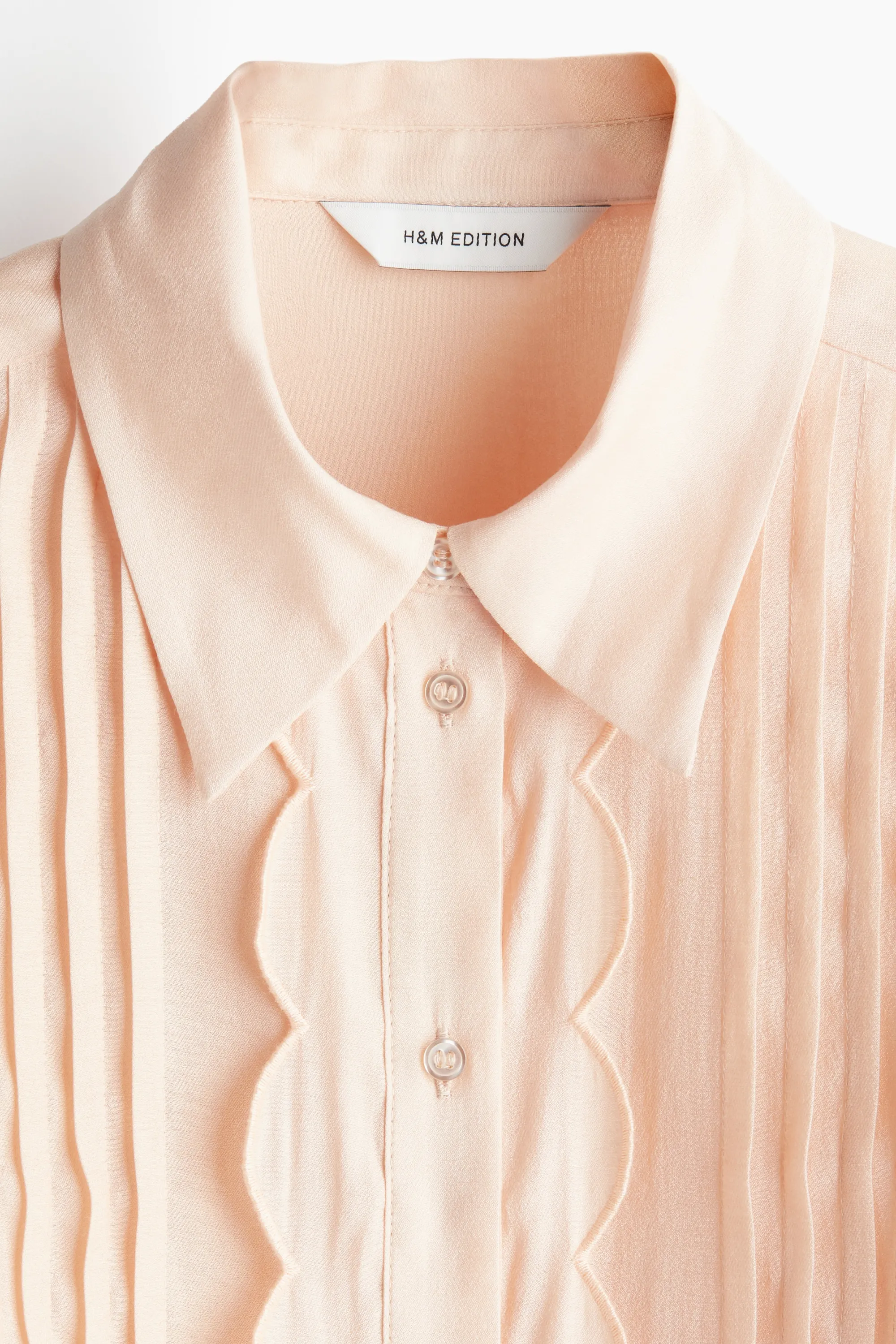 Chemise avec plis devant - Abricot clair