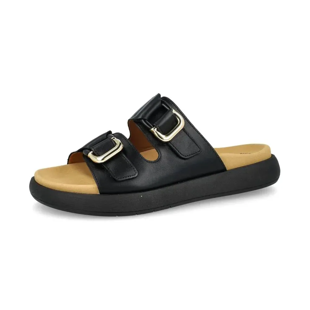 Sandales Gabor 63.756.27 Noires - Lacets Velcro Grande Pointure Femme