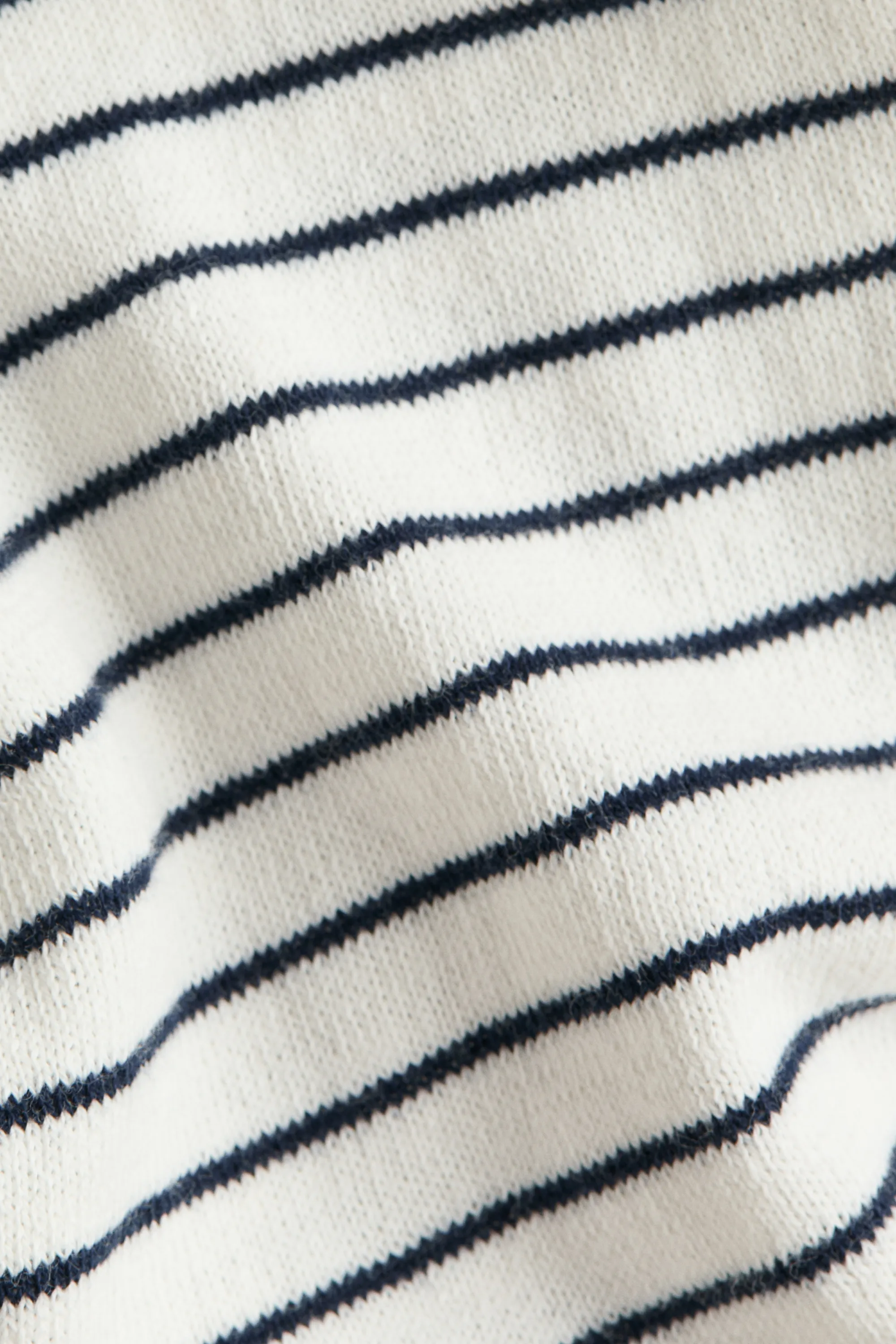 Polo en maille - Blanc/rayures bleues