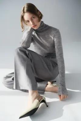 Pantalon chic - Gris chiné — photo 3