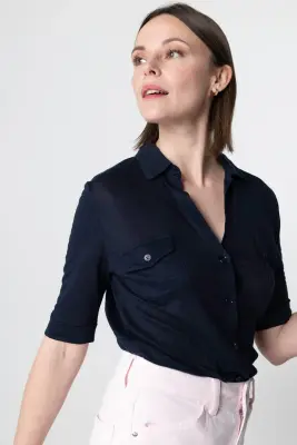 Chemise en lin et élasthanne — photo 4