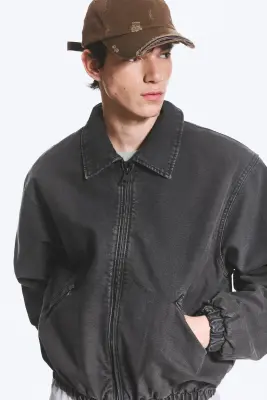 Veste mi-saison - Noir délavé — photo 2