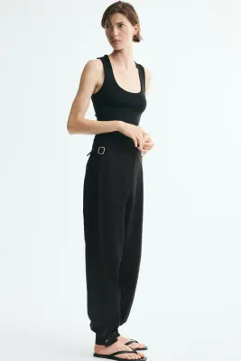 Pantalon ballon avec boucle - Noir — photo 2