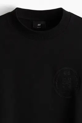 Sweat imprimé Regular Fit - Noir — photo 1