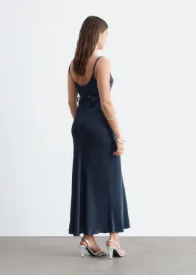 Robe nuisette à bretelles doubles - Bleu foncé — photo 2